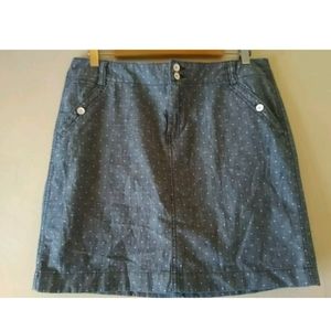 Tommy Hilfiger Women's Size 10 100% Cotton Chambray Denim Mini Skirt EUC